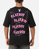 Playboy Wavy Stacked T-Shirt Black