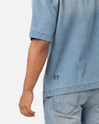 Saint Morta Boxy Denim Shirt Light Blue Denim