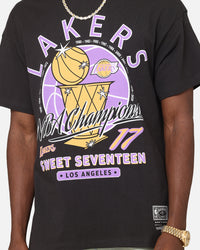 Mitchell & Ness Los Angeles Lakers Champions Report "Champ Pack" T-Shirt Faded Black