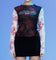 Ed Hardy By Loiter Women's Mesh Long Sleeve Top Black/White