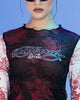 Ed Hardy By Loiter Women's Mesh Long Sleeve Top Black/White