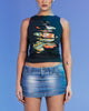 Ed Hardy By Loiter Women's Ripped Dragon Tank Black