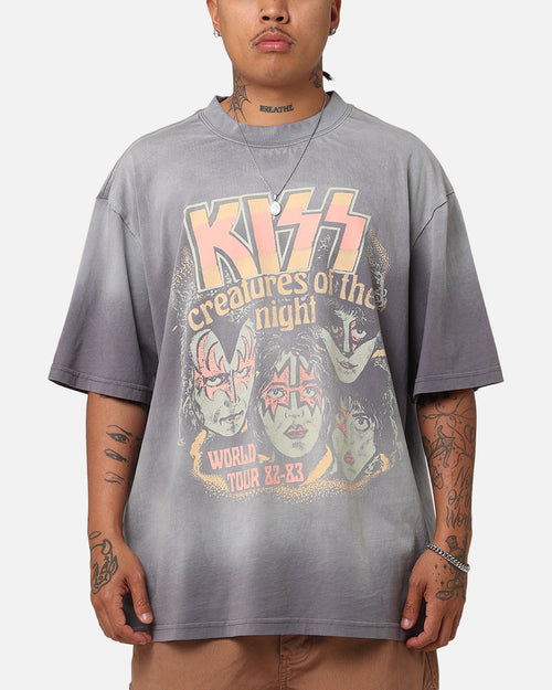 Kiss Creatures Of The Night T-Shirt Washed Grey