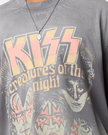 Kiss Creatures Of The Night T-Shirt Washed Grey