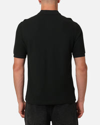 Fred Perry Panelled Button Through Polo Shirt Green