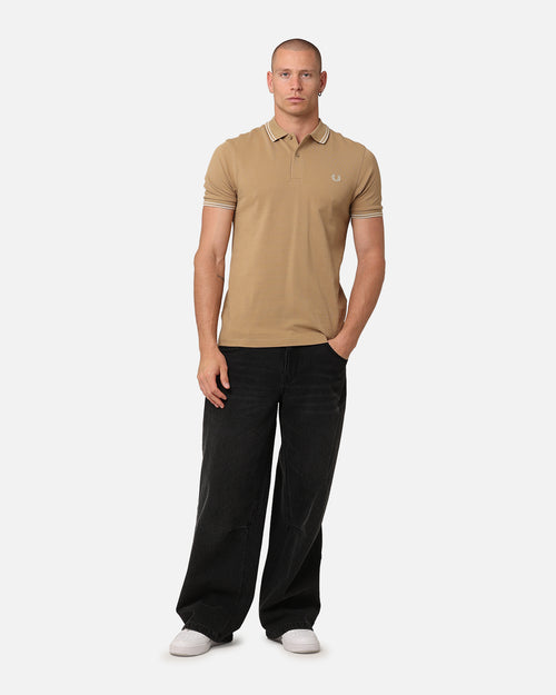 Fred Perry Twin Tipped Polo Shirt Warm Stone