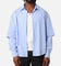 XXIII Double Layer Stripe Button Up Shirt Blue/White
