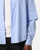 XXIII Double Layer Stripe Button Up Shirt Blue/White