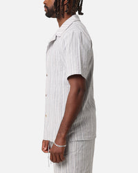 XXIII Tulum Stripe Button Up Shirt Cream/Blue