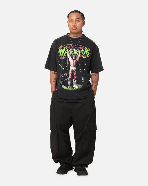 Culture Kings X WWE Ultimate Warrior Vintage T-Shirt Black Acidwash
