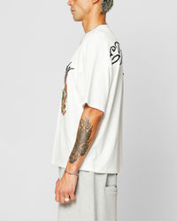 Ed Hardy Dragon Oversized T-Shirt Off White