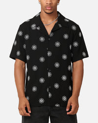XXIII Daisy Linen Button Up Shirt Black/White