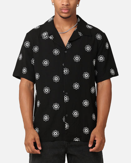 XXIII Daisy Linen Button Up Shirt Black/White