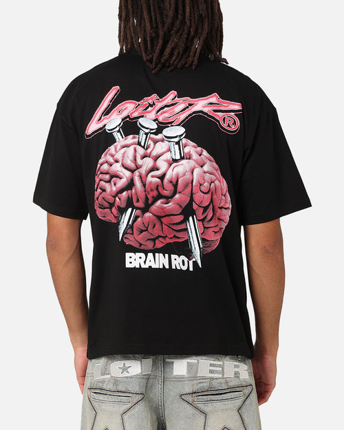 Loiter Brain Rot Vintage T-Shirt Black