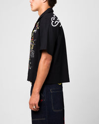 Ed Hardy Dragon Button Up Shirt Black