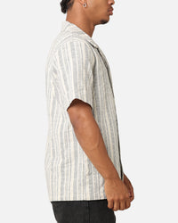XXIII Merida Stripe Button Up Shirt Cream/Blue