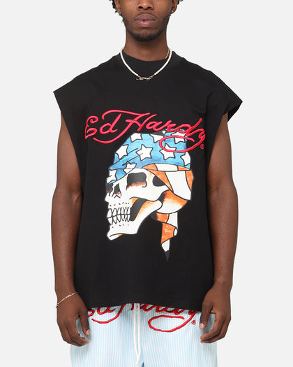 Ed Hardy Rebel Oversized Muscle T-Shirt Black