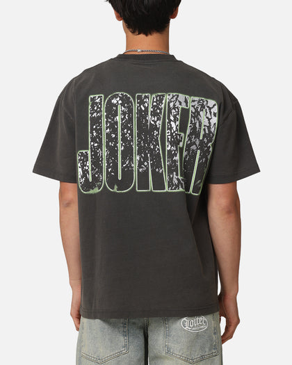 American Thrift X DC Batman The Joker Smile Heavyweight T-Shirt Black Wash