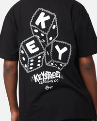 Key Street Dice Vintage T-Shirt Black