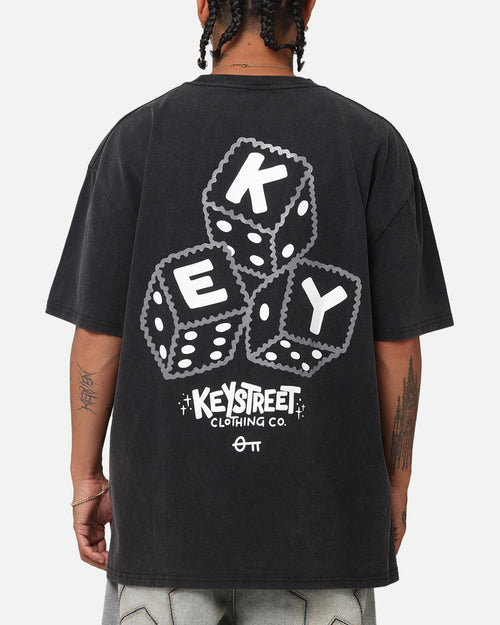Key Street Dice Vintage T-Shirt Vintage Black