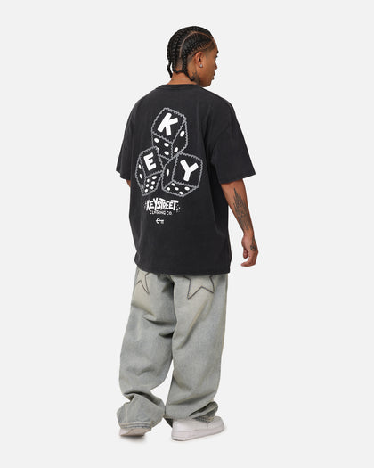 Key Street Dice Vintage T-Shirt Vintage Black
