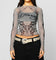 Ed Hardy Women's Techno Long Sleeve Mesh Top Washed Grey