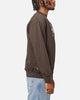 S Double Shawn Script Crewneck Washed Brown