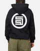 S Double Applique Zip-Up Hoodie Black