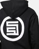 S Double Applique Zip-Up Hoodie Black