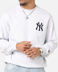 New Era New York Yankees MLB Team Logo Crewneck Grey