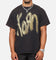 Korn Logo Noise T-Shirt Black Vintage