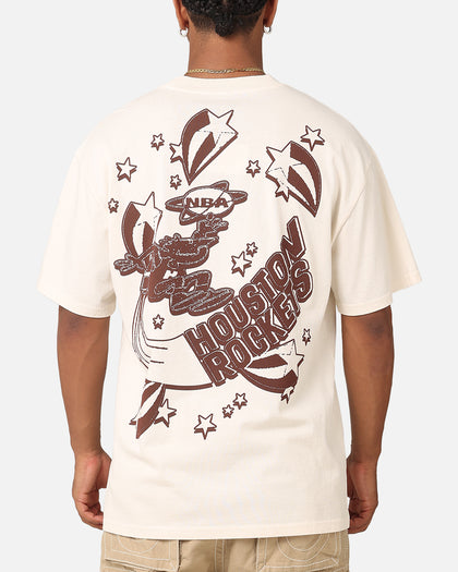 Mitchell & Ness Houston Rockets Space Age T-Shirt Ecru