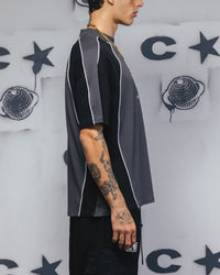 Carre Vortex Panelled T-Shirt Grey/Black
