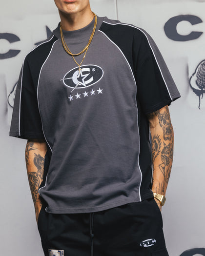 Carre Vortex Panelled T-Shirt Grey/Black