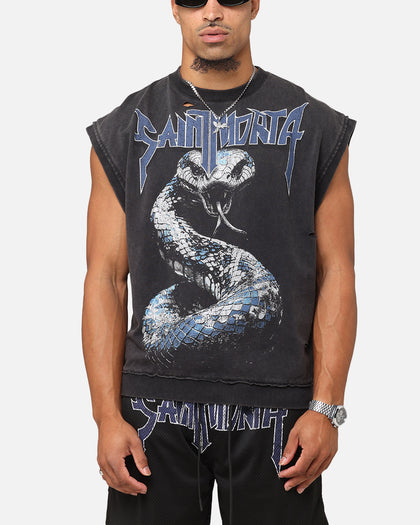 Saint Morta Year Of The Snake Cutoff Sweater Vintage Black