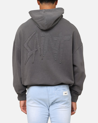 Saint Morta Pericles Applique Hoodie Washed Charcoal
