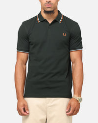 Fred Perry Twin Tipped Polo Shirt Green/Silver