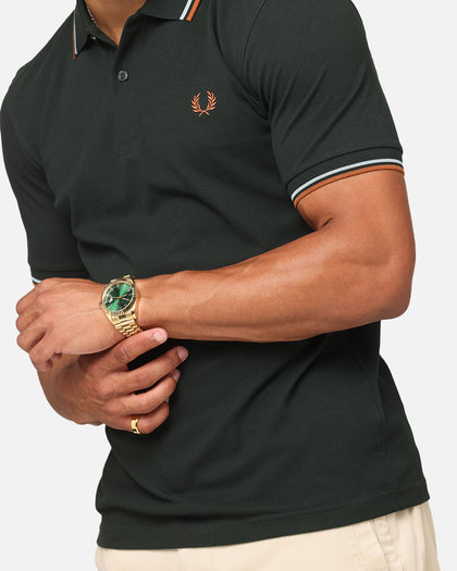 Fred Perry Twin Tipped Polo Shirt Green/Silver