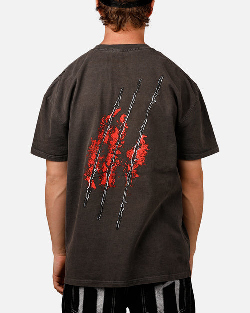 American Thrift X A Nightmare on Elm Street 'Horror Classics' Claw Heavy T-Shirt Black Wash