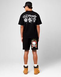 Ed Hardy Flowers T-Shirt Black