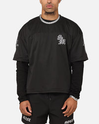 Saint Morta Gothic Mesh Layered Long Sleeve Jersey Black