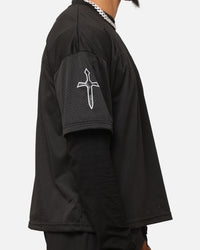 Saint Morta Gothic Mesh Layered Long Sleeve Jersey Black