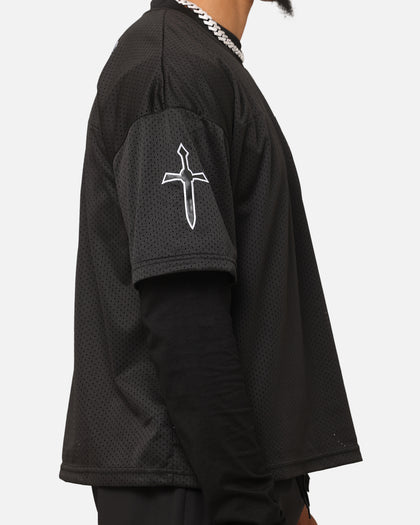 Saint Morta Gothic Mesh Layered Long Sleeve Jersey Black