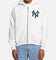 Majestic Athletic New York Yankees Arch FZ Boxy Hoodie White Marle