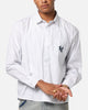 Majestic Athletic New York Yankees Pinstripe Button Up Shirt Optic White