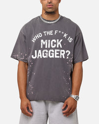 The Rolling Stones Who The F Is Mick T-Shirt Washed Black