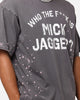The Rolling Stones Who The F Is Mick T-Shirt Washed Black