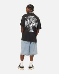 Ed Hardy Flight Premium T-Shirt Black Acidwash