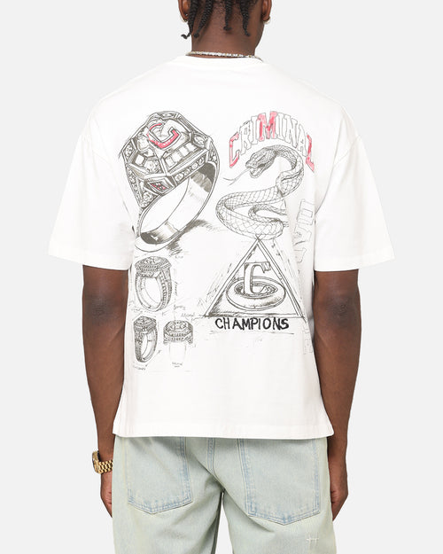Criminal Damage Diamond Ring T-Shirt Off White
