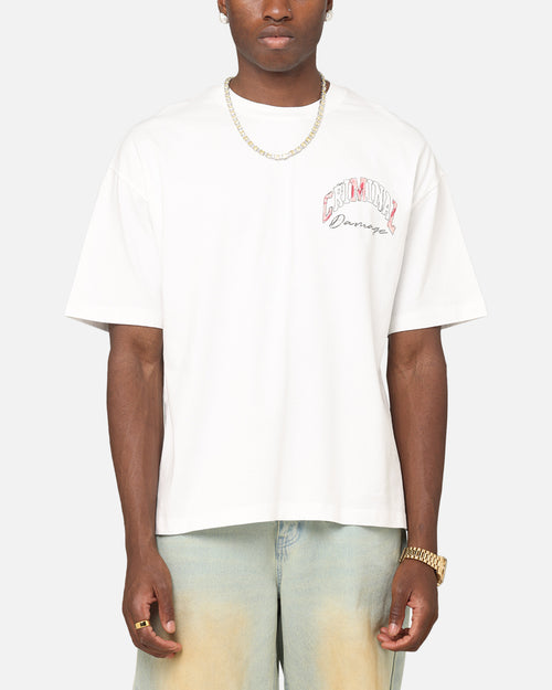 Criminal Damage Diamond Ring T-Shirt Off White